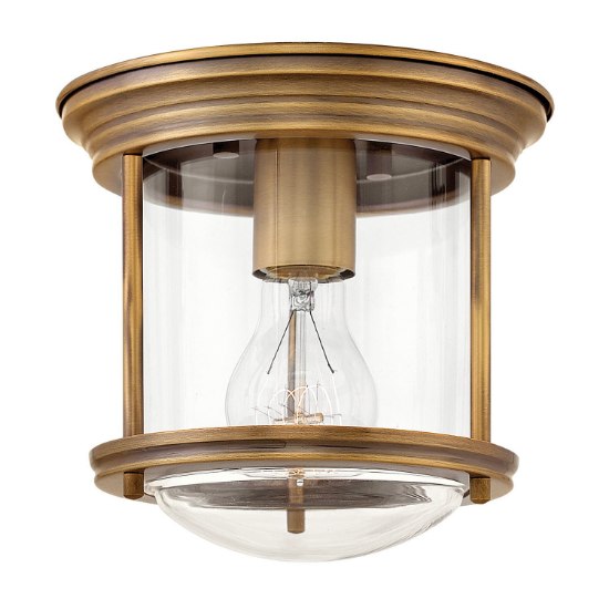 Picture of 100w Foyer Hadley MED Clear Brushed Bronze Flush Mount