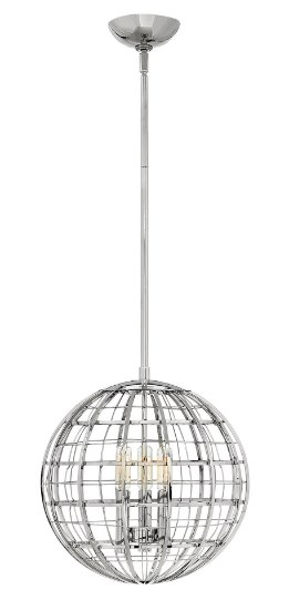 Picture of 60w Chandelier Terra CAND Polished Nickel Single Tier Pendant