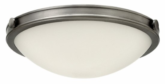 Picture of 16w Foyer Maxwell LED Etched Opal Antique Nickel Flush Mount