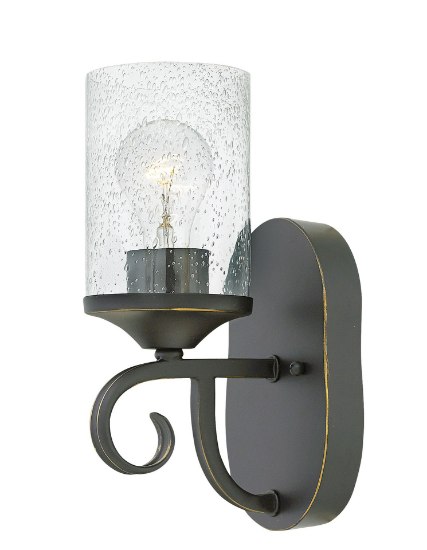 Picture of 100w Sconce Casa MED Clear Seedy Olde Black