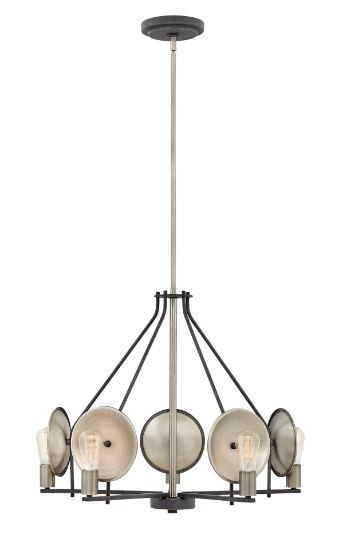 Foto para 100w Chandelier Boyer MED Aged Zinc Single Tier