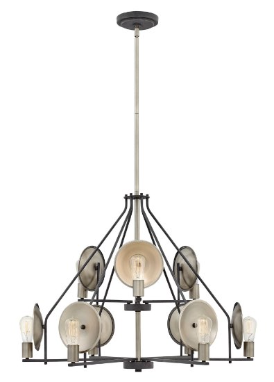 Foto para 100w Chandelier Boyer MED Aged Zinc Two Tier