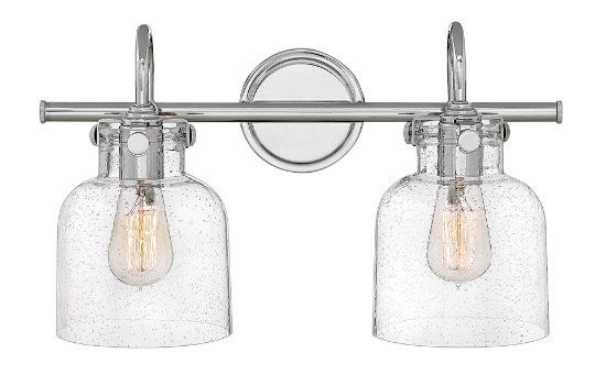 Foto para 100w Bath Congress MED Clear Seedy Chrome Bath Two Light