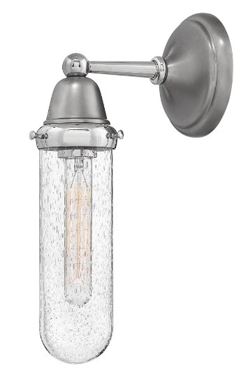 Picture of 100w Sconce Academy MED Clear Seedy English Nickel