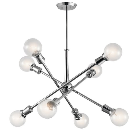 Foto para 800w (8 x 100w) 30" Armstrong 8 Light Chrome Chandelier