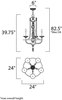 Picture of Paris 5-Light Chandelier PN Clear Glass CA Incandescent (OA HT 44.5"-82.5") (CAN 6"x6"x1.75")36" Chain