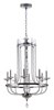 Picture of Paris 8-Light Chandelier PN Clear Glass CA Incandescent (OA HT 54.25"-92.5") (CAN 6"x6"x1.75")36" Chain