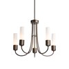 Picture of 60w 23" Portico 5-Light Coastal Bronze Opal Glass Candelabra Std (47") Outdoor Pendant