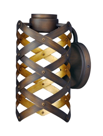 Picture of 11w 6" 770lm 30k Weave Bronze Gilt and Gold 1-Light WW LED Wall Sconce