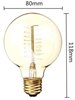 Picture of 60w 250lm 22k Vintage Edison Incandescent Antique Dimmable Squirrel Cage Filament E27 Spiral Globe G80 Light Bulb