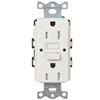 Picture of 15a GFCI Self-Testing Tamper Resistant Claro White NEMA 5-15R Duplex Receptacle