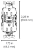 Picture of 15a GFCI Self-Testing Tamper Resistant Claro White NEMA 5-15R Duplex Receptacle