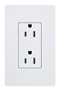 Picture of 15a Claro White NEMA 5-15R Duplex Receptacle