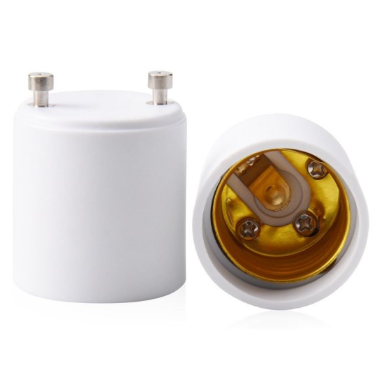 Picture of 1000w GU24 to E-26 Medium Edison Screw White Socket Adapter