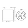 Picture of 1000w GU24 to E-26 Medium Edison Screw White Socket Adapter