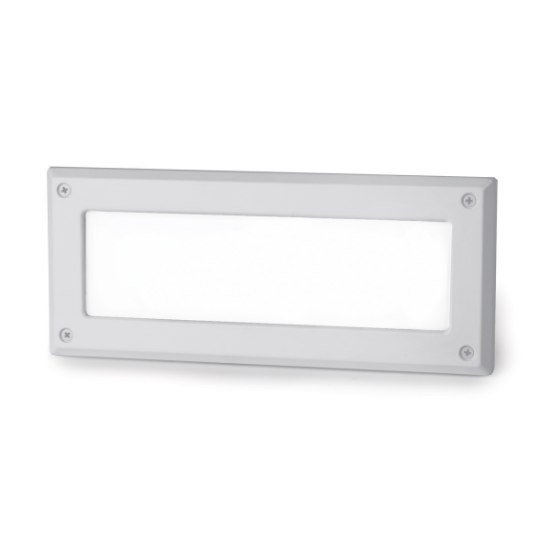 Foto para 5.5w 110lm 30K 9½"  x 4" Endurance WW LED Architectural Graphite Opal Outdoor Brick Light