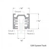 Picture of 12' 2x20a Black Surface Mount Two Circuit Architectural W Track