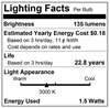 Picture of 1.5w ≅15w 1.65" (42mm) 135lm 30k E12 Appliance Replacement WW LED Light Bulb