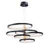 Foto para 114W 7980lm 45¼" 30k Hoopla 6-Light Black & Gold Steel/Aluminum/Acrylic WW LED Pendant