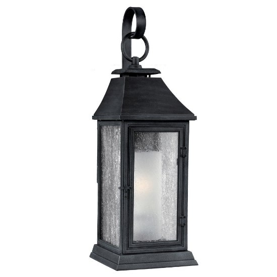 Foto para 75w 19" Shepherd Dark Weathered Zinc A19 Outdoor Wall Sconce