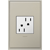 Foto para 15a adorne White 2-Module Tamper Resistant Duplex Outlet