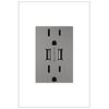 Picture of 15a adorne Magnesium Tamper Resistant USB Plus-Size Combo Duplex Outlet