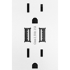 Foto para 15a adorne White Tamper Resistant USB Plus-Size Combo Duplex Outlet