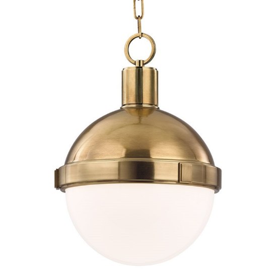 Foto para 100w 12½" Lambert Aged Brass E26/A19 1-Light Pendant