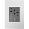 Foto para adorne Plastics Powder White 1-Gang 3 Module Wall Plate