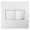 Foto para adorne Plastics Gloss White 2-Gang Wall Plate