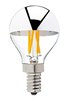 Foto para 4w 400lm 27k 120v E12 G14 (G45) (80x45 mm) Half Silver Filament Dimmable SW LED Light Bulb