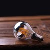 Picture of 4w 400lm 27k 120v E12 G14 (G45) (80x45 mm) Half Silver Filament Dimmable SW LED Light Bulb