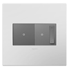 Foto para adorne Plastics Powder White 2-Gang Wall Plate