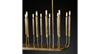 Foto para 600w (24x25) 61" Quenouilles Burnished Brass 24-Light E12 T6 Chandelier