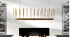 Picture of 600w (24x25) 61" Quenouilles Burnished Brass 24-Light E12 T6 Chandelier