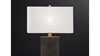 Picture of 40w 32¼" Delano Shagreen Burnished Brass 1-Light E26 Rectangular Table Lamp