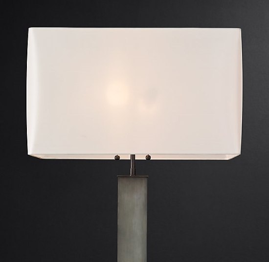 Foto para 21" Luce White Rectangular Silk Shade