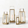 Foto para 30" Limoux Extra-Large Hurricane Glass Brass Candle Lantern