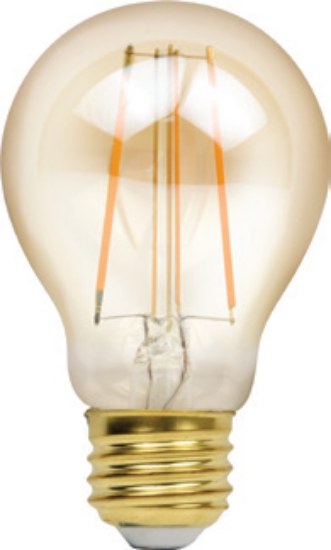 Picture of 6.5w ≅40w 455lm 22k 120v E26 A19 Filament Dimmable SW LED Light Bulb