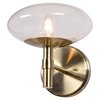 Picture of 4w 300lm 27k 9" Grand E12 B10 Replaceable LED Dry Location Brushed Brass Clear 1-Light Dimmable SW LED Wall Sconce