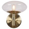 Picture of 4w 300lm 27k 9" Grand E12 B10 Replaceable LED Dry Location Brushed Steel Clear 1-Light Dimmable SW LED Wall Sconce