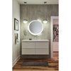 Picture of 30" Round Off-Center Frosted Face and White Acrylic Sides Integrated WW LED Mirror