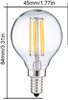 Picture of 4w ≅40w 400lm 27k 120v E12 G14 (G45) Filament Dimmable SW LED Light Bulb