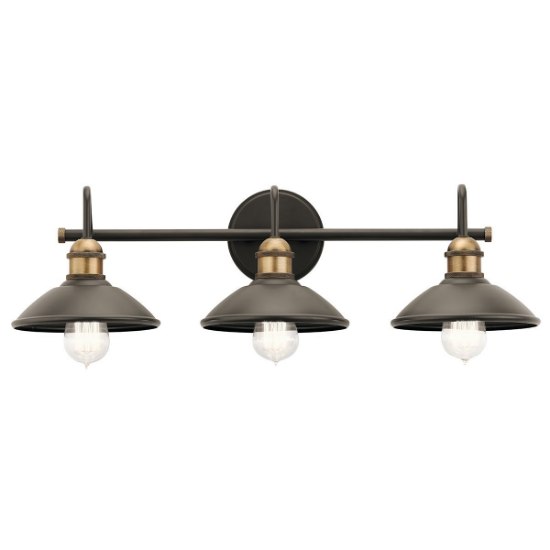 Foto para 225w (3x75w)  26" Clyde Olde Bronze Farmhouse E26 A19 MED 3-Light Wall Vanity