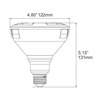 Picture of 14w 30K 1100lm PAR38 White E26 Dim 40° WW LED Bulb