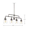 Picture of 240w (4x60w) 41" Belton Heirloom Bronze Clear Seeded Glass 4-Light A-19 Linear Pendant