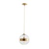 Picture of 60w 10" Garrison Antique Brass Clear Glass 1-Light E26 A19 Round Pendant