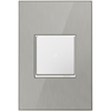 Foto para adorne Real Materials Brushed Stainless 1-Gang 2-Module Wall Plate