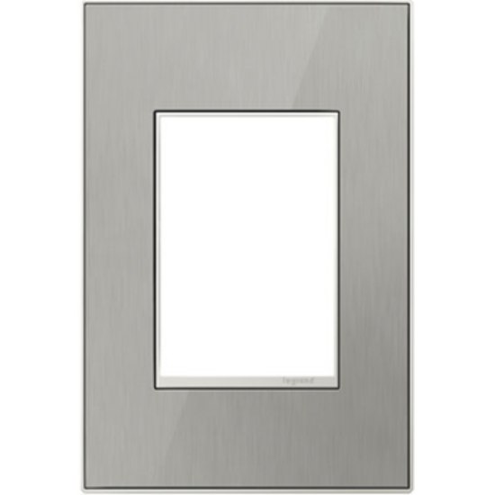 Picture of adorne Real Materials Brushed Stainless 1-Gang+ 3 Module Wall Plate