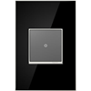 Foto para adorne Plastics Mirror Black 1-Gang Wall Plate